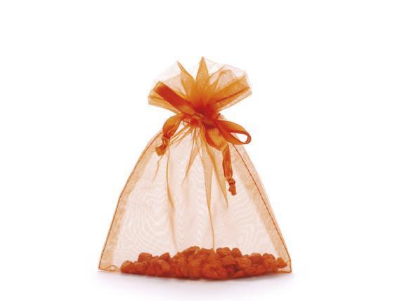 Vrečka organza oranžna 12x16 cm, 25x