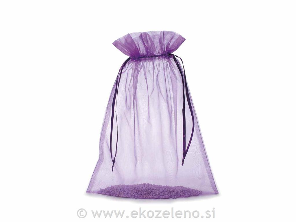 Vrečka organza vijola 30x40cm, set 10