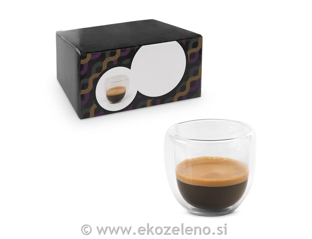 Steklena skodelica 75 ml, 2 kom